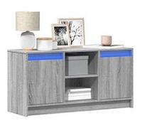 vidaXL Meuble TV avec LED sonoma gris 100x34x50 cm bois d'ingénierie 852192 Gris G