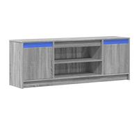 vidaXL Meuble TV avec LED Sonoma Gris 139,5x34x50 cm Bois d'ingénierie