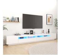 vidaXL Meuble TV avec Lumières LED, Armoire de Télévision avec Rangement, Meuble Télé de Salon Salle de Séjour Intérieur, 3081924
