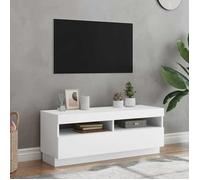 vidaXL Meuble TV avec Lumières LED, Armoire de Télévision, Meuble Télé de Salon, Armoire Basse Salle de Séjour Intérieur, 804454