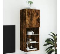 vidaXL Meuble TV avec Lumières LED, Armoire de Télévision Murale avec Rangement, Meuble Télé Suspendu Salon Salle de Séjour, 837061