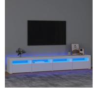 vidaXL Meuble TV avec Lumières LED Centre de Divertissement Rangement Meuble Média Meuble de Salon Salle de Séjour Maison 3152762