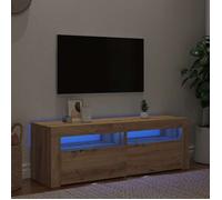 vidaXL Meuble TV 856314 – chêne artisanal en bois d'ingénierie avec lumières LED