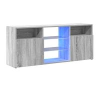 vidaXL Meuble TV avec lumières LED Sonoma Gris 120x30x50 cm