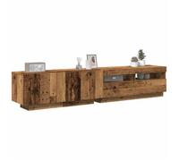 vidaXL Meuble TV avec lumières LED vieux bois bois d'ingénierie 3329165