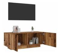 vidaXL Meuble TV avec lumières LED vieux bois bois d'ingénierie 856353 Marron G