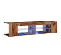 vidaXL Meuble TV avec lumières LED vieux bois bois d'ingénierie, support TV, meuble multimédia, console TV, meuble hifi, 856323