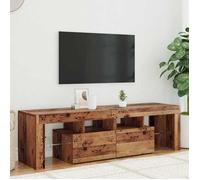 vidaXL Meuble TV 856303 – vieux bois (bois d'ingénierie) avec lumières LED