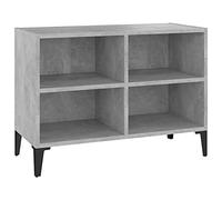 vidaXL Meuble TV avec Pieds en Métal Armoire Basse Centre de Divertissement Meuble Stéréo Salon Salle de Séjour Intérieur Gris Béton 69,5x30x50 cm