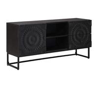 vidaXL Meuble TV avec tiroir avec étagère Noir 105 x 30 x 54 cm