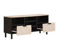 vidaXL Meuble TV avec tiroir Finition Lavage Blanc 100 x 33,5 x 46 cm