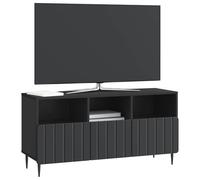 vidaXL Meuble TV avec tiroir Noir 102 x 34,5 x 50 cm Bois d'ingénierie, Meuble TV rectangulaire Tendance pour Salon, Espace de Rangement Multi-Usage, Meuble Contemporain