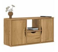 vidaXL Meuble TV ODDA avec tiroir 79x24x40,5 cm en bois massif pin Marron G