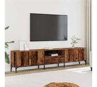 vidaXL Meuble TV avec tiroir vieux bois 200x25x44 cm bois d'ingénierie Marron