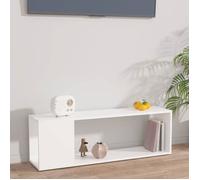 vidaXL Meuble TV Blanc 100x24x32 cm Aggloméré