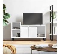 vidaXL Meuble TV Blanc 100x35x55 cm Bois d'ingénierie 831324 Blanc G