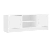 vidaXL Meuble TV Blanc 102x30x37,5 cm Bois d'ingénierie, Support TV, Armoire média, Armoire HiFi, unité TV, Meuble multimédia, Meuble latéral, Buffet