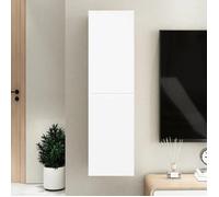 vidaXL Meuble TV Blanc 30,5x30x110 cm Bois d’ingénierie 803362