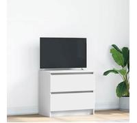 vidaXL Meuble TV blanc 60x35x54 cm bois d'ingénierie, support TV, meuble hifi, centre de divertissement, buffet TV, meuble 861778