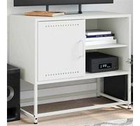 vidaXL Meuble TV 68 x 39 x 60,5 cm acier blanc