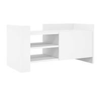 vidaXL Meuble TV 80x35x40 cm blanc – Bois d’ingénierie, meuble multimédia