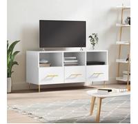 vidaXL Meuble TV 829022 Blanc brillant 102x36x50 cm Bois d'ingénierie