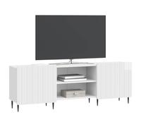 vidaXL Meuble TV Blanc Brillant 150 x 31 x 52 cm Bois d'ingénierie, Console Moderne, rectangulaire pour Salon, Centre de Divertissement stylé, rangements pour TV à écran Plat