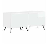 vidaXL Meuble TV Blanc brillant Bois d'ingénierie 897559