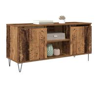 vidaXL Meuble TV Bois Ancien 104 x 35 x 50 cm Bois d'ingénierie, Meuble TV Moderne pour Salon, unité média rectangulaire, Cabinet Compact, étagères spacieuses pour Divertissement