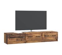vidaXL Meuble TV Bois Ancien 147 x 34,5 x 27 cm Bois d'ingénierie, Meuble Bas Moderne en Bois, Design épuré, Rangement élégant pour Le Salon, Grand Espace