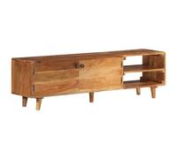 Vidaxl Meuble Tv Bois Massif D'acacia Avec Finition 140x30x40 Cm Marron