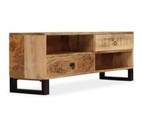 vidaXL Meuble TV Bois massif de manguier 120 x 30 x 40 cm Brun G