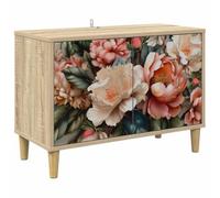 vidaXL Meuble TV BORNE 69 x 33 x 50 cm Sonoma Bois d'ingénierie, Meuble TV rectangulaire pour Salon Moderne, Rangement spacieux, Bois d'ingénierie, Finition Sonoma, Organisateur Tendance