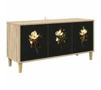 vidaXL Meuble TV Bremen 102 x 33 x 50 cm Sonoma Bois d'ingénierie, Meuble TV rectangulaire pour Salon Moderne, Rangement spacieux, Meuble en Bois, Cabinet Pratique pour médias