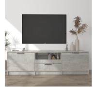 vidaXL Meuble TV Centre de Divertissement Armoire Basse Armoire Stéréo Meuble de Salon Salle de Séjour Gris Béton 811452