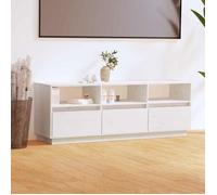 vidaXL Meuble TV Centre de Divertissement Armoire Basse Meuble Stéréo Salle de Séjour Salon Intérieur Blanc 140x37x50 cm 813431