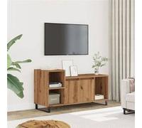 vidaXL Meuble TV chêne artisanal 857457 bois d'ingénierie 100x35x55 cm Marron G