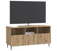 vidaXL Meuble TV Chêne Artisanal 102 x 34,5 x 50 cm Bois d'ingénierie, Meuble TV rectangulaire Tendance pour Salon, Espace de Rangement Multi-Usage, Meuble Contemporain