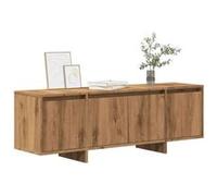 vidaXL Meuble TV chêne artisanal 120x30x40,5 cm bois d'ingénierie, buffet, meuble hifi, meuble de salon, meuble stéréo, 856787 Marron G