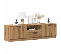 vidaXL Meuble TV chêne artisanal 140x35x40 cm bois d'ingénierie, banc TV, meuble hifi, centre de divertissement, buffet TV, 856851