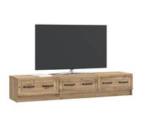 vidaXL Meuble TV Chêne Artisanal 147 x 34,5 x 27 cm Bois d'ingénierie, Meuble Bas Moderne en Bois, Design épuré, Rangement élégant pour Le Salon, Grand Espace