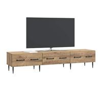 vidaXL Meuble TV Chêne Artisanal 147 x 34,5 x 30 cm Bois d'ingénierie, Meuble de Salon, Console Vintage, Cabinet TV rectangulaire, en Bois, Support pour Divertissement à Domicile