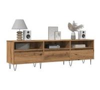 vidaXL Meuble TV chêne artisanal 150x30x44,5 cm bois d'ingénierie, banc TV, meuble télé, meuble multimédia, buffet TV, 857188 Marron G