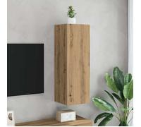 vidaXL Meuble TV chêne artisanal 30,5x30x90 cm bois d'ingénierie, support tv, armoire média, armoire hifi, unité tv, unité média, armoire latérale