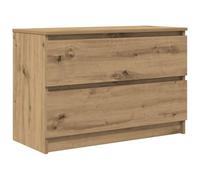 vidaXL Meuble TV chêne artisanal 80x35x54 cm bois d'ingénierie Marron