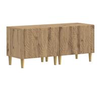 vidaXL Meuble TV Chêne Artisanal Bois d'ingénierie, Meuble TV Moderne, Bois résistant à l'humidité, Grand Rangement, Profil Fin, Design Pratique pour Le Salon