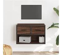 vidaXL Meuble TV chêne brun 60x31x39,5 cm bois d'ingénierie et métal, support TV, armoire média, console TV, meuble HiFi, 848913 Marron G