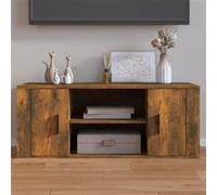 vidaXL Meuble TV Chêne fumé 100x35x40 cm Bois d'ingénierie823096 Marron G