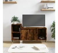 vidaXL Meuble TV Chêne fumé 100x35x55 cm Bois d'ingénierie 831313 Marron G