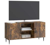 vidaXL Meuble TV Chêne fumé 102 x 34,5 x 50 cm Bois d'ingénierie, Meuble de Rangement Vintage rectangulaire, Cabinet TV Pratique, étagères spacieuses, Solution d'organisation Maison